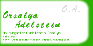 orsolya adelstein business card